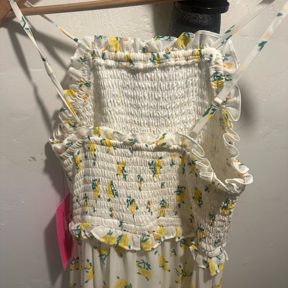 Betsey Johnson Floral Yellow Maxi Dress Size 2 NWT - Picture 8 of 9